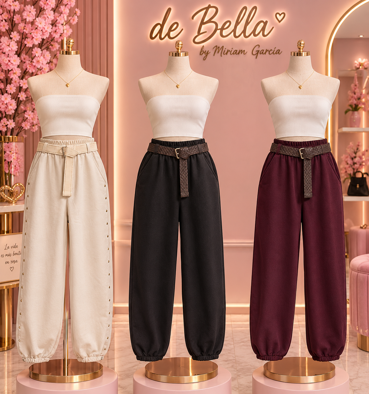 Pantalones con cinturón